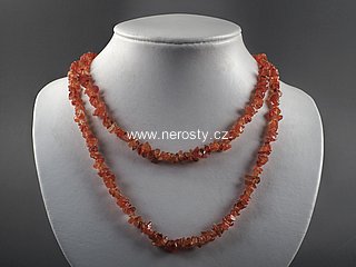 carnelian, chip necklace