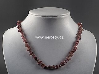 rubelite, chip necklace