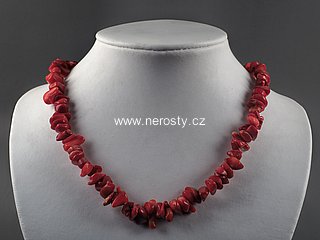 red coral, necklace