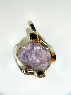 charoite, pendant