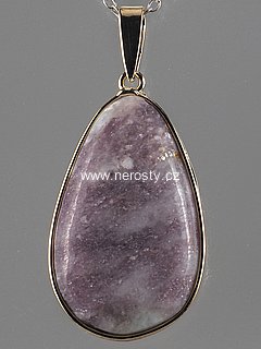 lepidolite, pendant