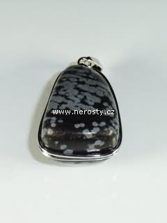 snowflake obsidian, pendant