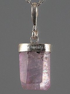 kunzite, pendant