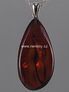 amber, pendant