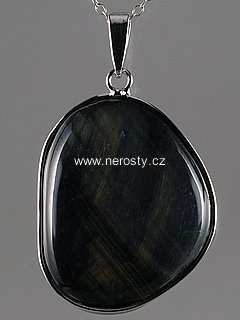 blue tiger eye, pendant