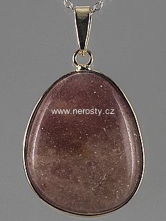 lepidolite, pendant