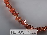 carnelian, chip necklace