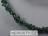 aventurine, chip necklace