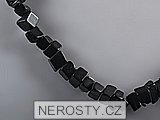 obsidian, chip necklace